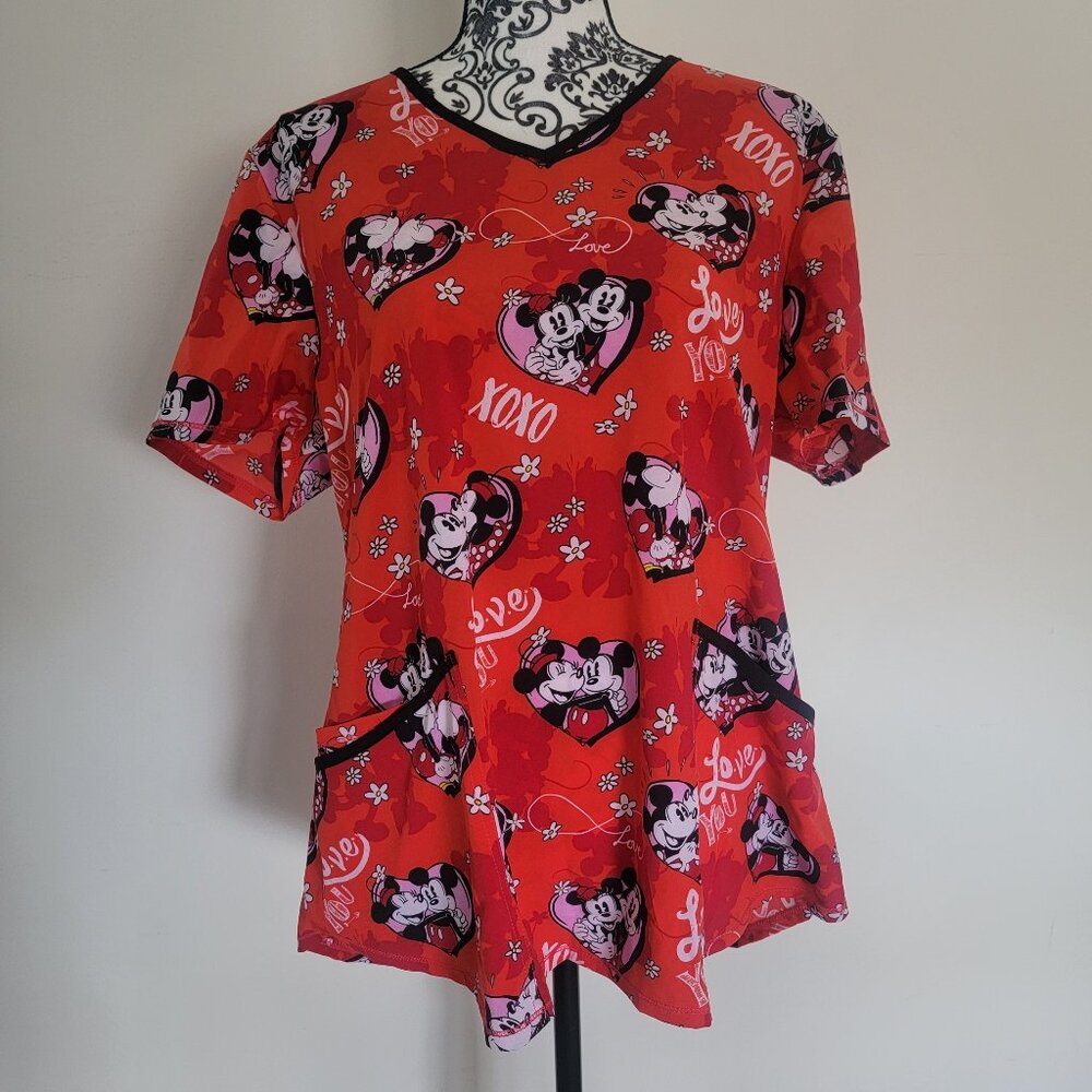 Disney brand Women's Scrub Top Size Large